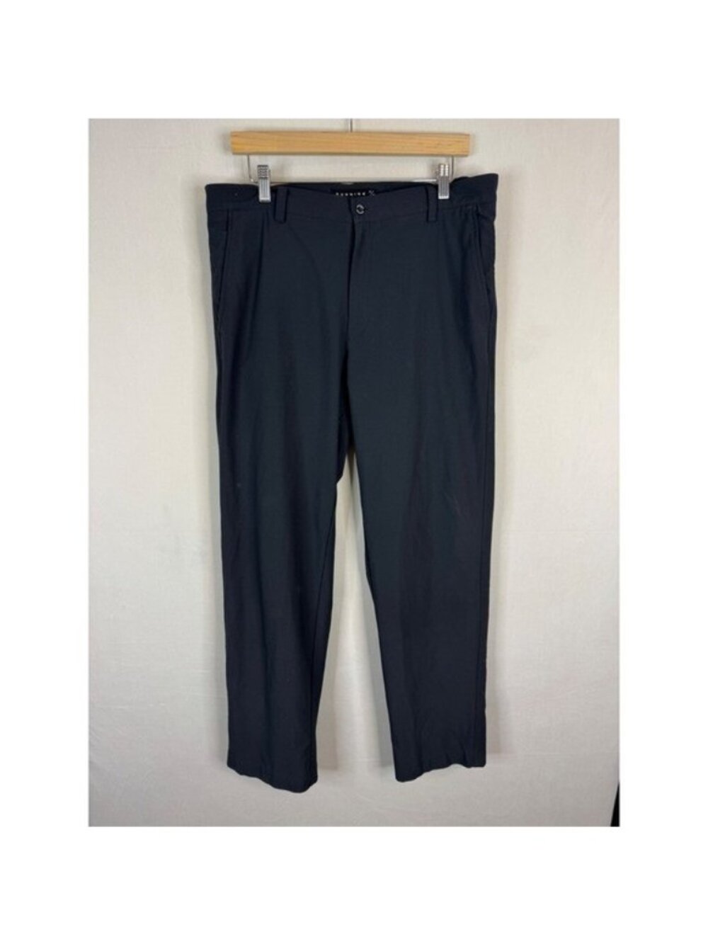 Dunning Mens Golf Pants Black Performance Stretch Flat Front Trousers 34x32